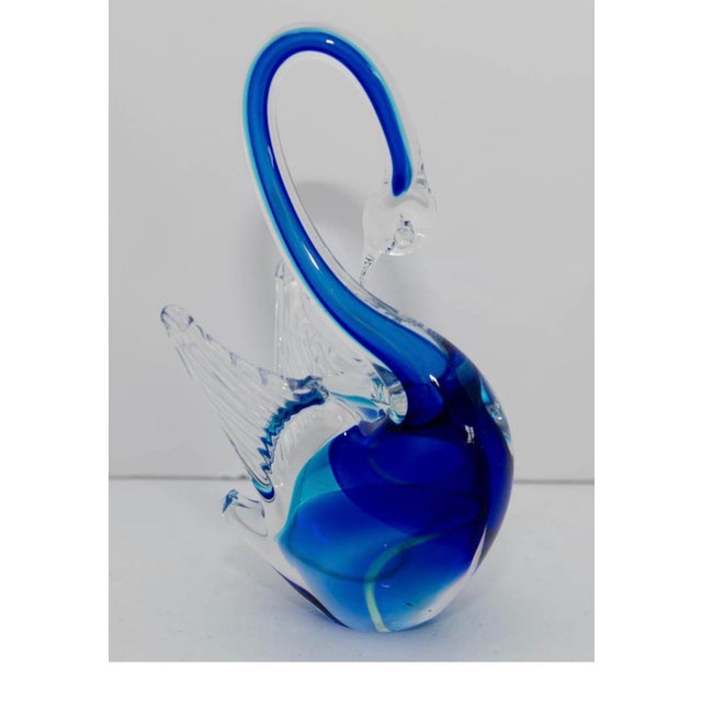 Murano Vintage Glass of Venice Murano Art Glass Swan Figurine For Sale - Image 4 of 4