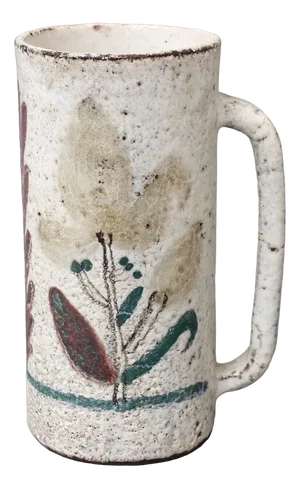 French Decorative Ceramic Jug by Gustave Reynaud for Le Mûrier Studio, 1960s