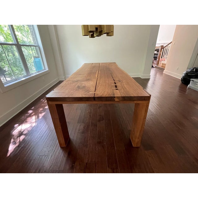 Artitalia Leonardo Walnut Dining Table Live Edge For Sale - Image 4 of 7