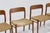 Vintage Model 75 Dining Chairs in Papercord attributed to Niels Otto Møller for J.L. Møllers, 1960s, Set of 6 For Sale - Image 9 of 12