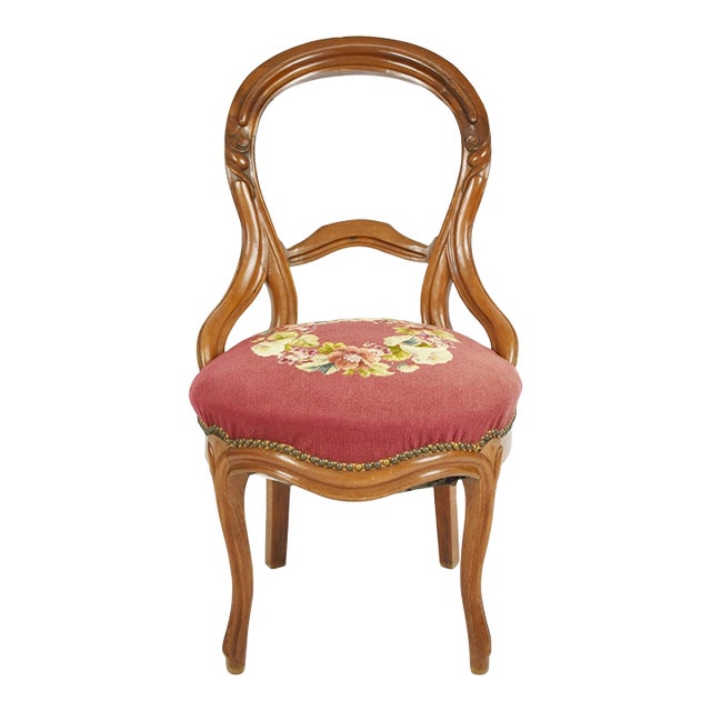 Antique Victorian Needlepoint Side Chair Chairish
