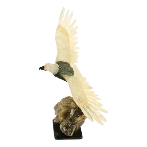 Large Majestic Rock Crystal Quartz Eagle Gemstone Sculpture