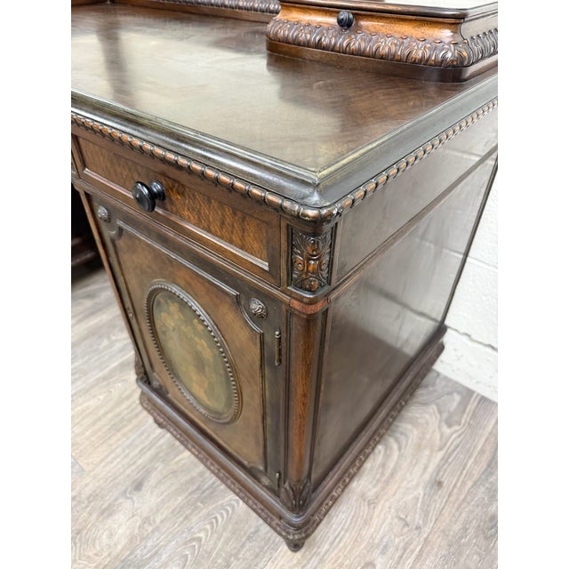 Traditional Antique Berkey & Gay Mahogany Vanity or Kneehole Desk For Sale - Image 3 of 18
