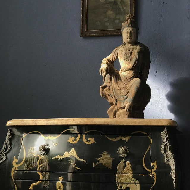 Brown Guanyian Buddha, 1920-1930 For Sale - Image 8 of 18