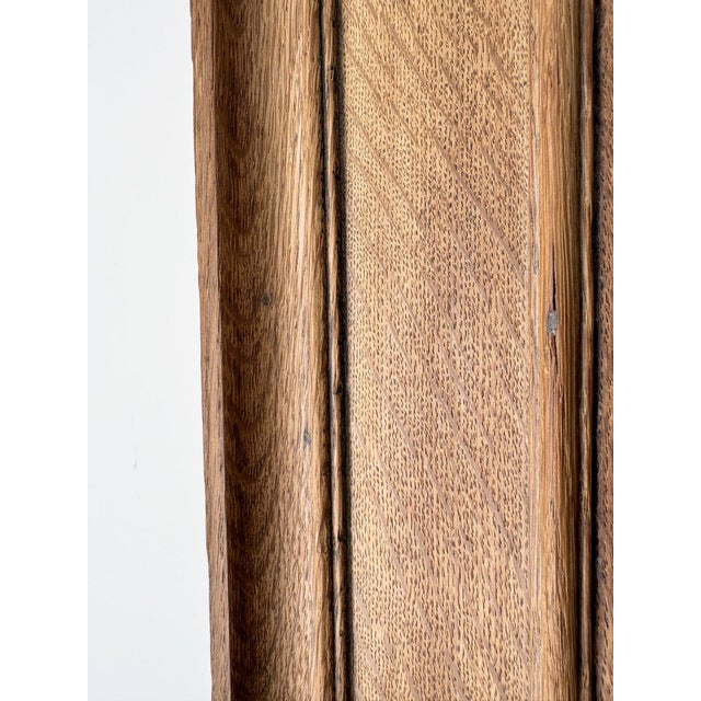 Architectural Oak Wall Mirror with Crossette Corners, France, 1920s For Sale - Image 10 of 11