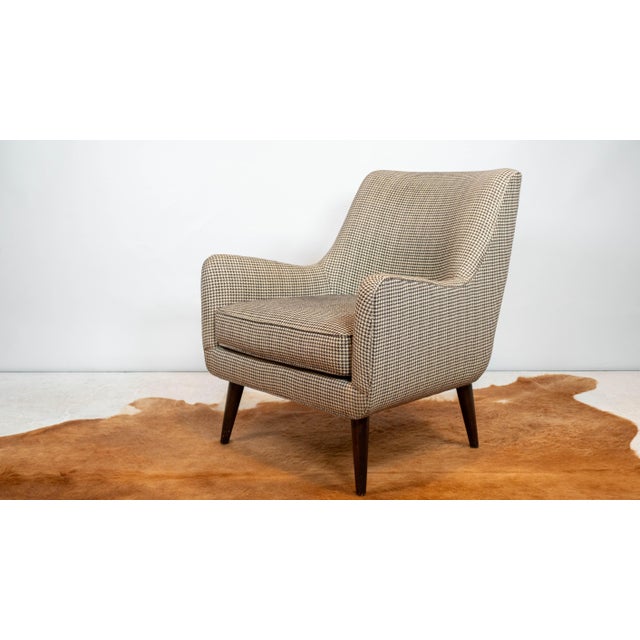 Room & Board Modern Room & Board 'Quinn' Houndstooth Club Chair For Sale - Image 4 of 17