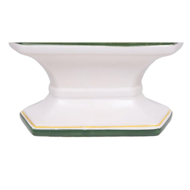 Ceramics Candlesticks and Jardiniere by Bassano, Italy, 1970s, Set of 3 For Sale - Image 8 of 14