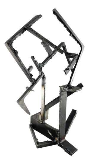 Vintage Joseph Seltzer Brutalist Welded Steel Sculpture