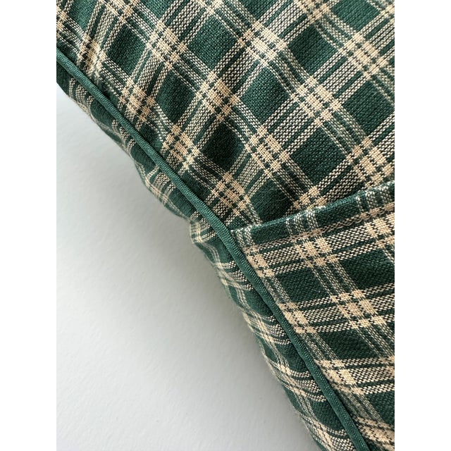 Idaho Native American Vintage Pennant on New Woven Plaid Throw Pillow For Sale - Image 4 of 4