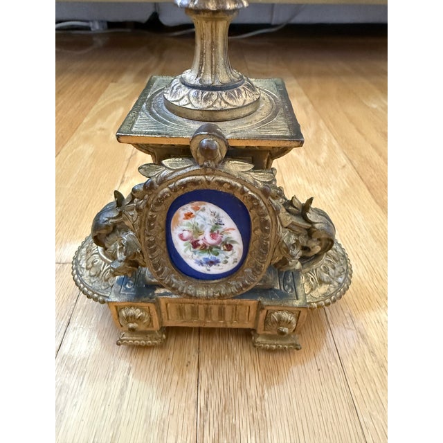 Brass Antique 19th Century French Style Sevres Porcelain Gilt Brass Decorative Piece For Sale - Image 8 of 12