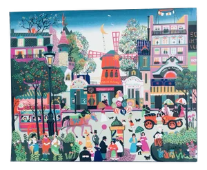 Paris Montmartre, 1975, Acrylic on Canvas