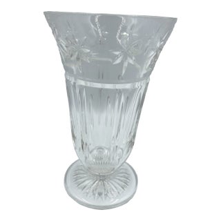 1980s Waterford Crystal Starburst Small Vase For Sale