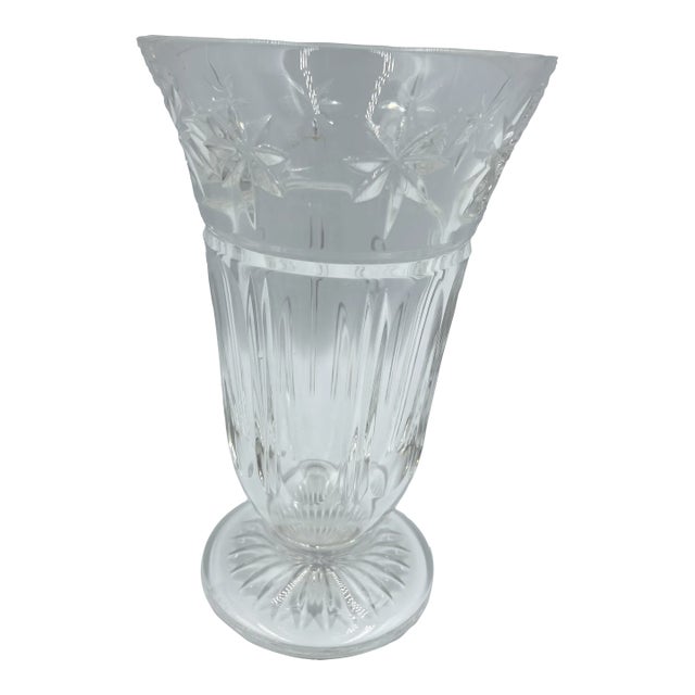 1980s Waterford Crystal Starburst Small Vase For Sale