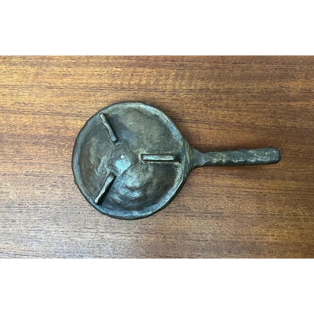 Brutalist Bronze Candleholder, 1970s For Sale - Image 4 of 11