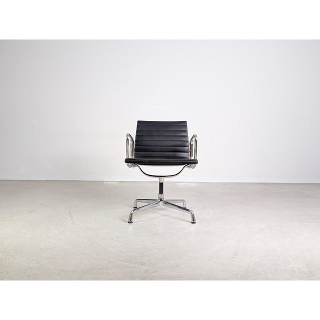 Postmodern EA 108 Chair in Leather by Charles & Ray Eames for Vitra For Sale - Image 3 of 13