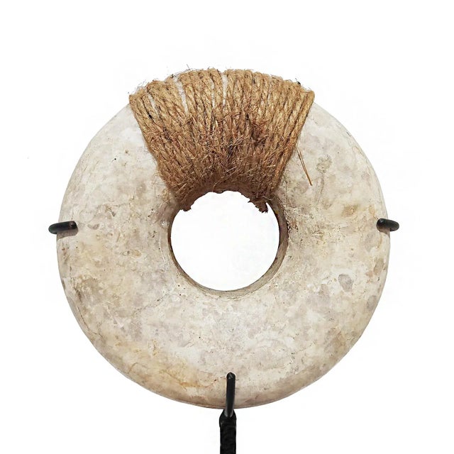 Metal Indonesian Stone Bracelet on Stand, Contemporary For Sale - Image 7 of 10