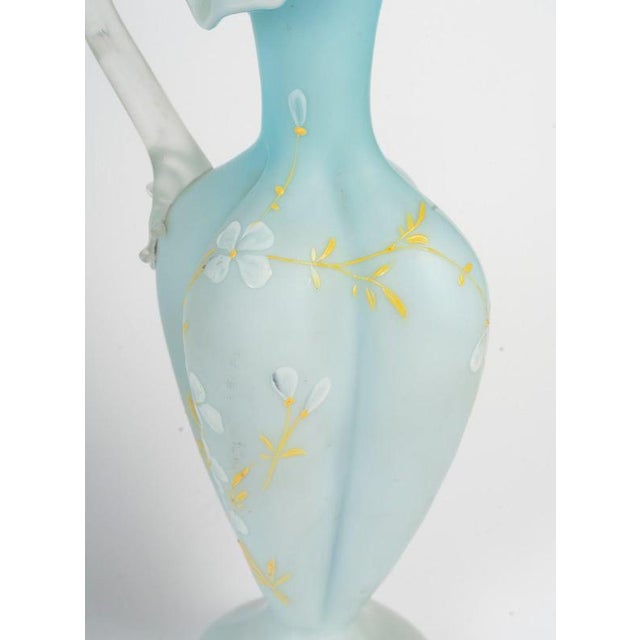 Early 20th Century Enameled Opaline Ewers, Set of 2 | Chairish