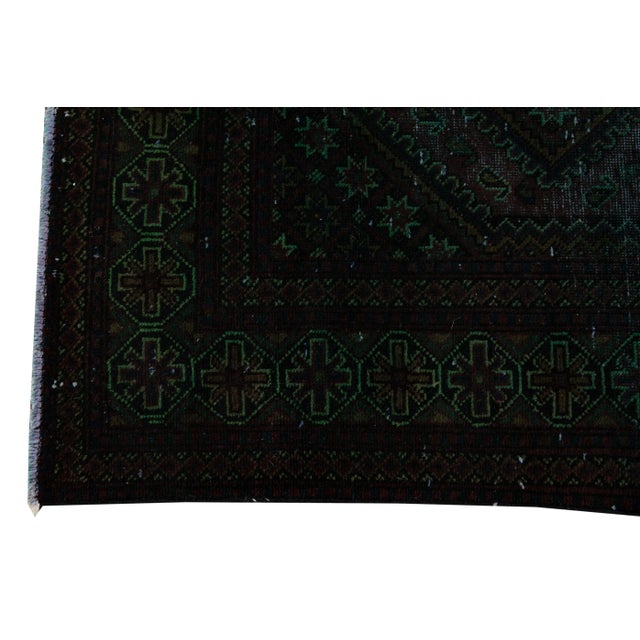 Green 21st Century Modern Overdyed Wool Rug 7 X 10 For Sale - Image 8 of 13