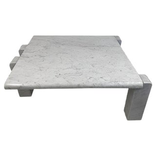 Italian Coffee Table in Carrara Marble from Skipper, 1970s For Sale