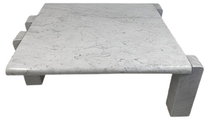Italian Coffee Table in Carrara Marble from Skipper, 1970s