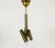 Mid-Century Modern Mid-Century Italian Brass 3-Arm Chandelier in the Style of Stilnovo, Italy, 1950s For Sale - Image 3 of 8