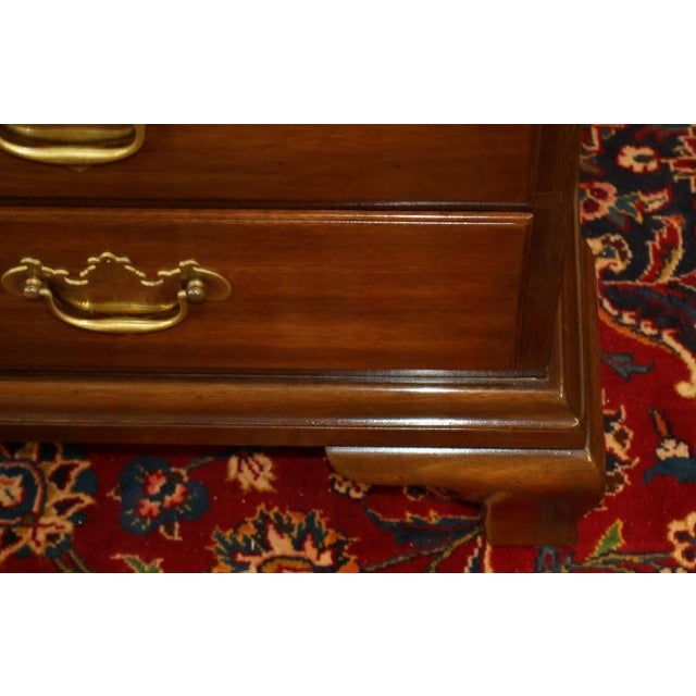 1980s Kittinger Historic Newport Mahogany Chippendale Style Secretary Desk For Sale - Image 14 of 17