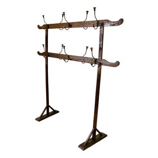 French Arts & Crafts Double-Sided Gilt Pine Hanging Rail, 1900 For Sale