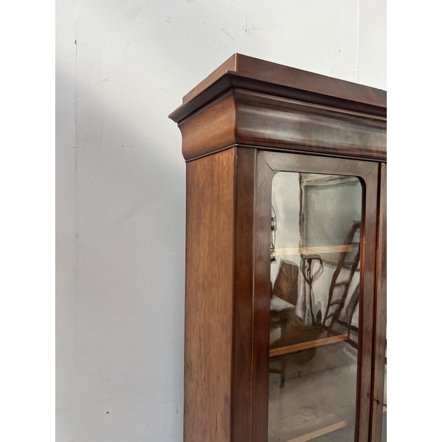 19th Century Louis Philippe Mahogany and Mahogany Veneer Bookcase For Sale - Image 3 of 13
