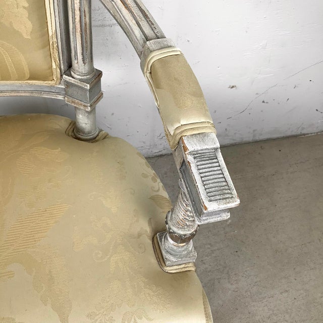 Pair of Louis XVI Style Neoclassical Armchairs For Sale - Image 12 of 12