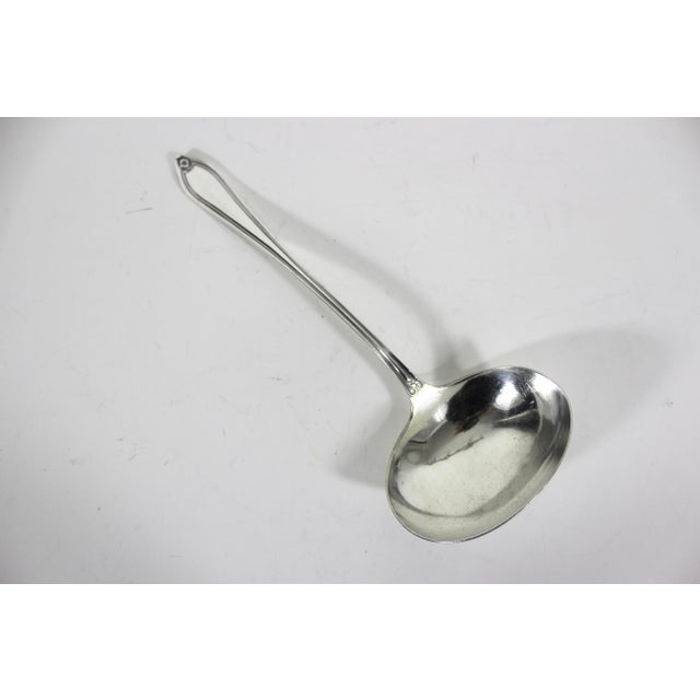 Large Vintage Mappin & Webb English Silverplate Oyster Soup or Punch Ladle For Sale - Image 12 of 12