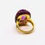Late 20th Century Bochic “Orient” Vintage Natural Ruby & Amethyst Ring Set In 18 K Gold & Silver For Sale - Image 5 of 12