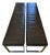Pair of Contemporary Aramith Fusion Stainless Steel & Leatherette Benches For Sale