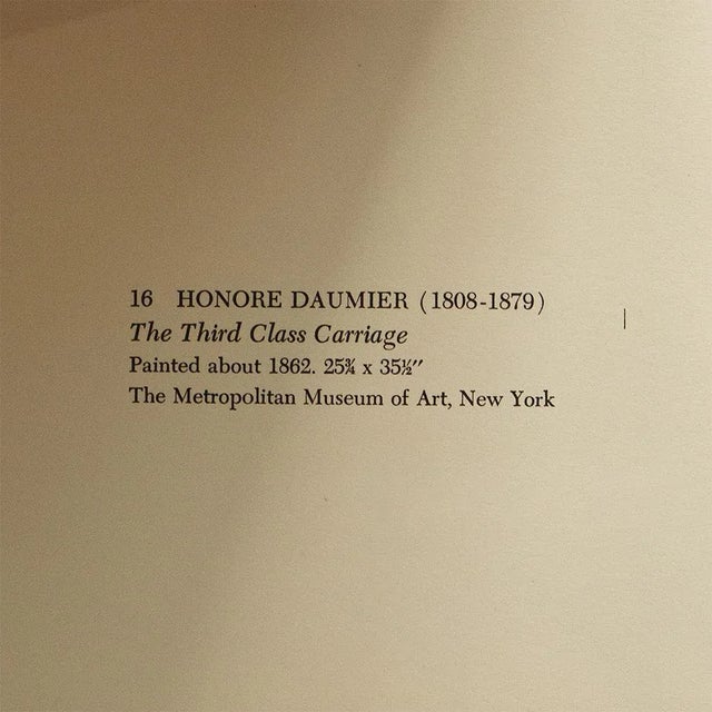 1950s 1955 After Honore Daumier "The Third Class Carriage", Vintage Full-Color Print For Sale - Image 5 of 8