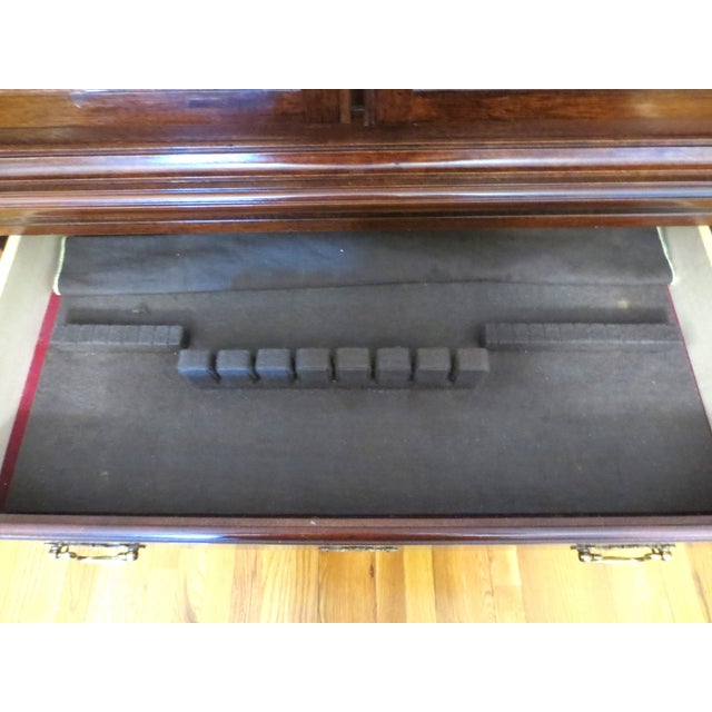 1990s China Cabinet Mahogany With Inlay For Sale - Image 14 of 14