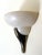 Art Deco Style Hand-Carved Alabaster and Brass Wall Sconces, 1980, Set of 2 For Sale - Image 13 of 15