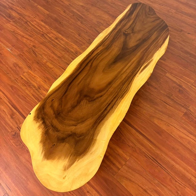 Wood Live Edge Koa Wood Coffee Table For Sale - Image 7 of 12