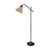 Satin Black With Golden Bronze Cone Floor Light For Sale - Image 4 of 4