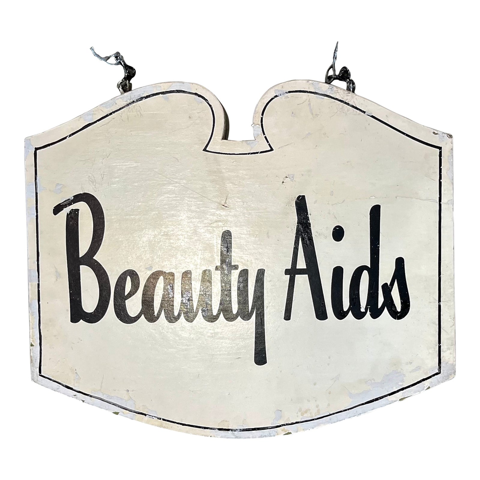 Vintage Hand Lettered Sign Beauty Aids | Chairish
