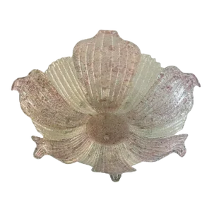 1960s Amethyst and Clear Graniglia Flush Mount