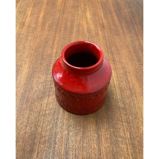 Mid-Century Italian Red Pottery Vase by Aldo Londi for Bitossi, 1960s For Sale - Image 11 of 18