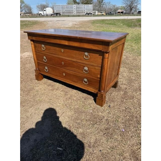 Large 19th Century French Empire Solid Walnut Chest of Drawer / Commodes For Sale - Image 18 of 18