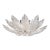 Modernist Hand-Blown Murano Glass Reeded Leaf Form Chandelier W/ 24k White Gold For Sale