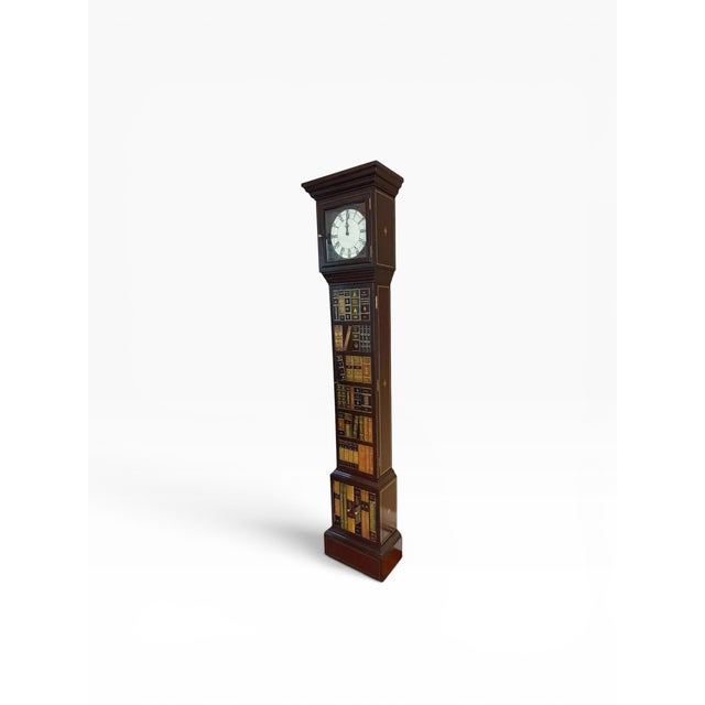 Maitland - Smith Late 1990s Maitland-Smith Grandfather Clock With Bookspline Leather Detailing For Sale - Image 4 of 14