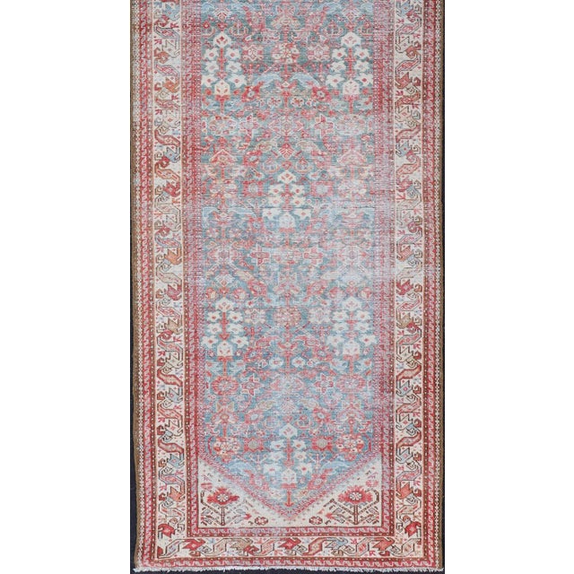 Measures: 3'3 x 13'5 Antique Persian Malayer Runner with Allover Pattern in Soft Red 3'3 x 13'5. Keivan Woven Arts/...