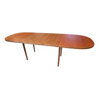 Oval Dining Table in Teak and Oak with Two Extension Leaves by Bertil Fridhagen for Bodafors, 1960 For Sale
