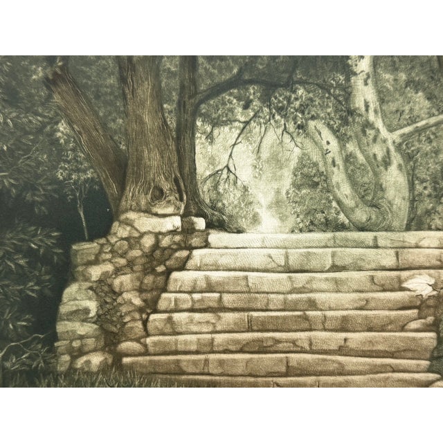 Paper G H Rothe Tassajara Stairs 1983 Hand Signed Mezzotint Art Etching #Ap3 For Sale - Image 7 of 7