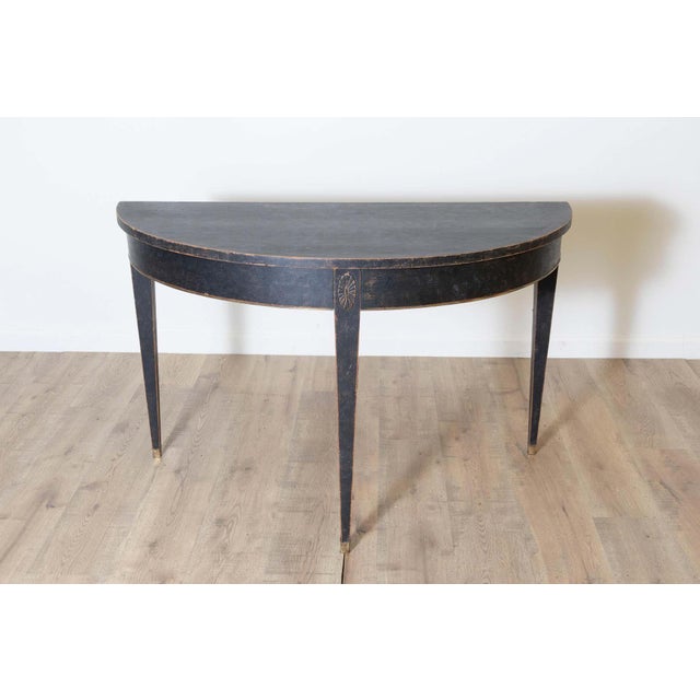 Pair of 19th Century Swedish Demi Lunes Circa 1800 For Sale In Atlanta - Image 6 of 9