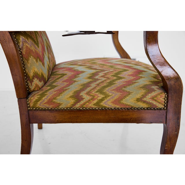 Italian Reclining Upholstered Armchair of Walnut, 19th Century For Sale - Image 17 of 18