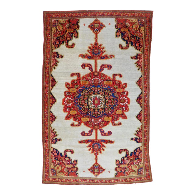 Antique Hand Knotted Persian Rug. 4'x 6'9" For Sale