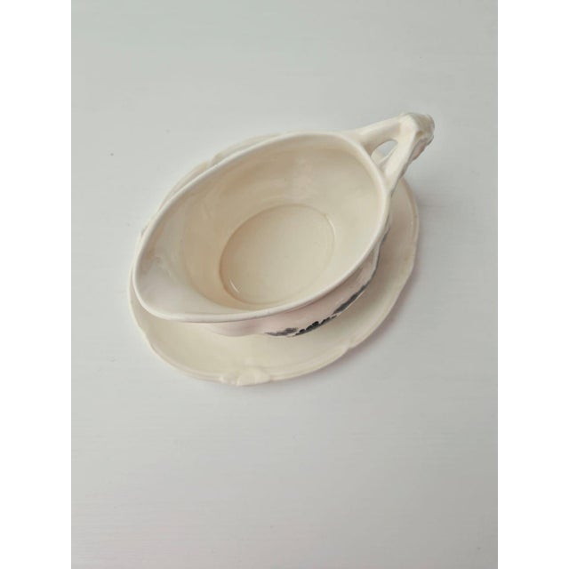 Vintage English Transferware Gravy Boat by Grindley, 1940s For Sale - Image 4 of 9
